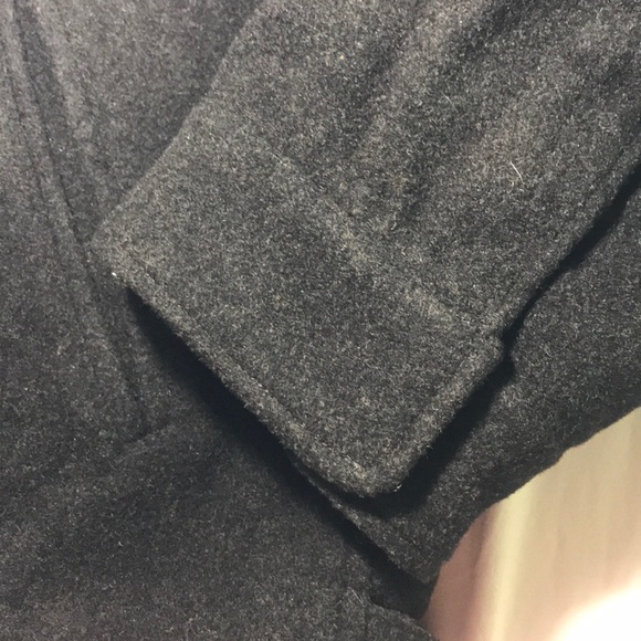 NWT Guess Large Charcoal Zipup Wool/Nylon Coat - Picture 4 of 15